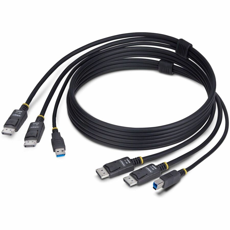 6FT (1.8M) DUAL-DISPLAYPORT AND USB 5GBPS KVM CABLE, 4K 60HZ, DP 1.2 AND USB COM