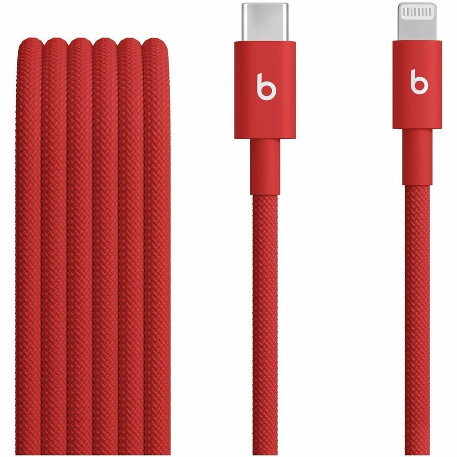 BEATS USB-C TO LIGHTNING WOVEN CABLE (1.5 M) - RAPID RED