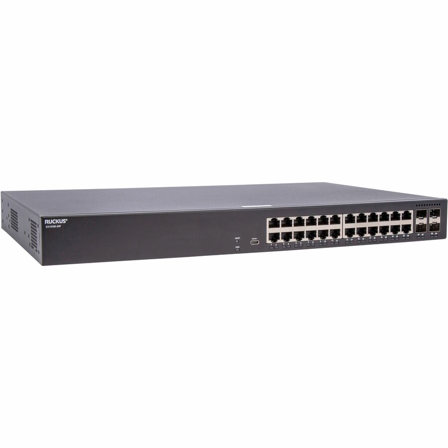 RUCKUS ICX 8100 1RU SWITCH, 24 10/100/1000 MBPS POE+ 802.3AT, 30W CLASS 4 PORTS,