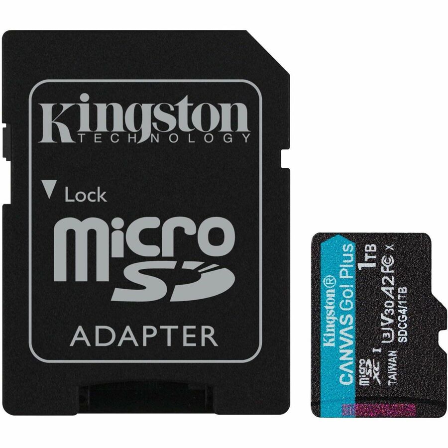 1TB MICROSDXC CANVAS GO PLUS GEN4 200MB/S A2 U3 V30 CARD + ADAPTER