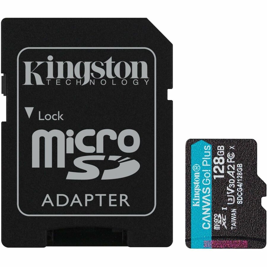 128GB MICROSDXC CANVAS GO PLUS GEN4 200MB/S A2 U3 V30 CARD + ADAPTER
