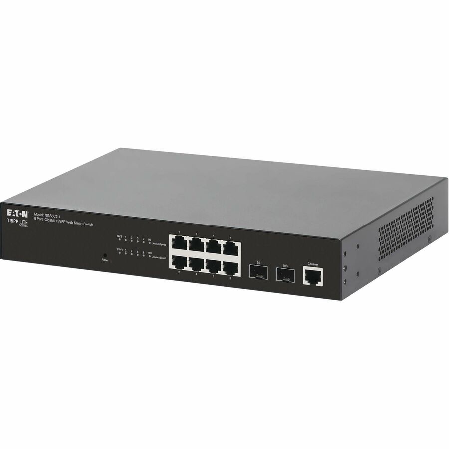 TRIPP LITE SERIES 8-PORT MANAGED GIGABIT ETHERNET SWITCH - LAYER 2, 1 GBPS, 2X G