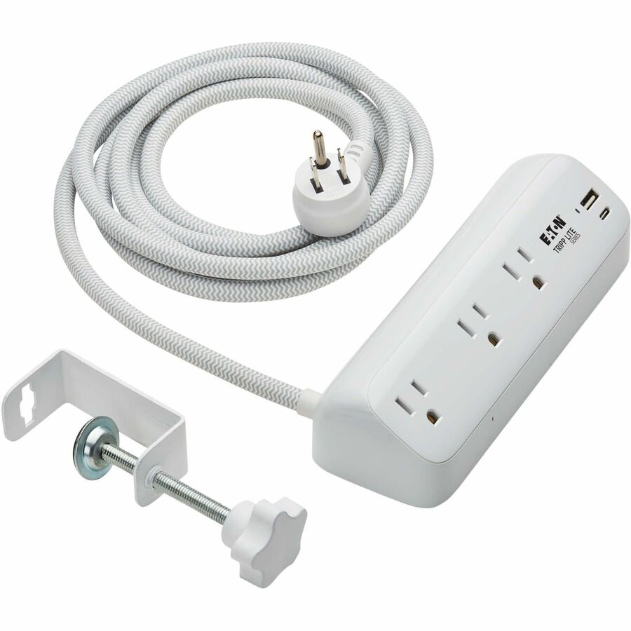 PROTECT IT 3-OUTLET SURGE PROTECTOR WITH USB-A AND USB-C PORTS - 5-15R OUTLETS,
