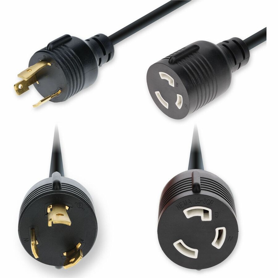 15FT NEMA L5-30P MALE TO L5-30R FEMALE INDUSTRIAL GRADE 10 AWG 125V AT 30A RUBBE