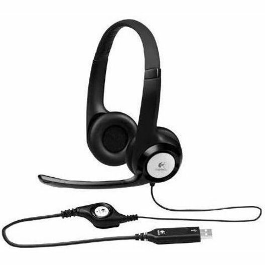 Logitech ClearChat H390 Headset - Stereo - USB - Wired - Bluetooth - 98.4 ft (30 m) - 20 Hz to 20 kHz - Over-the-head - Binaural - Ear-cup - 7.9 ft (2.40 m) Cable - Noise Cancelling Microphone - Noise Canceling - Rose