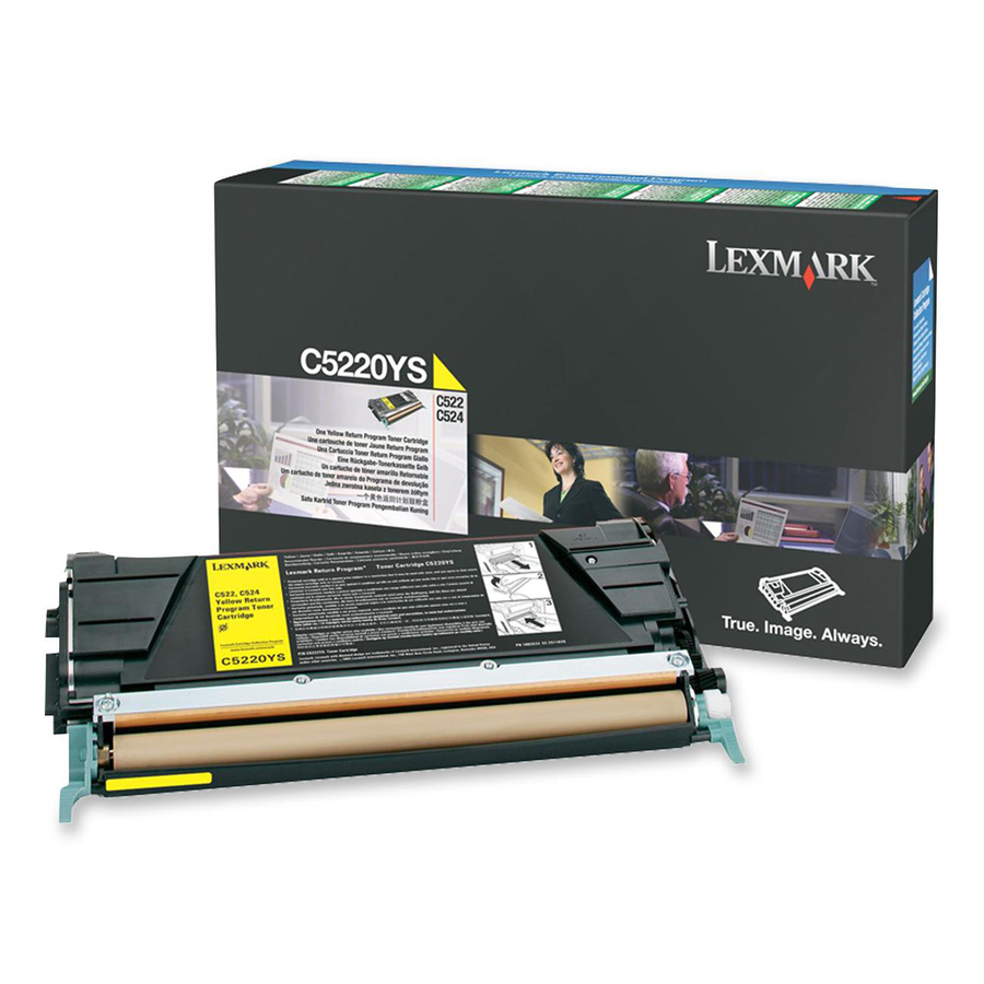 Lexmark C5220YS Yellow Return Program Toner Cartridge