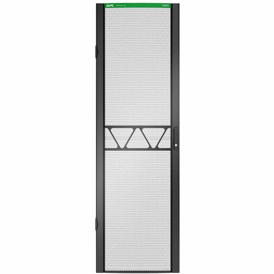 NETSHELTER SX GEN2 42U 600MM WIDE PERFORATED CURVED DOOR BLACK - SECURED WITH 3-
