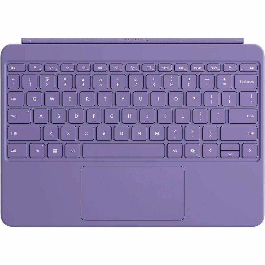 Microsoft Surface Pro Keyboard - Full-size - CoPilot, Snipping, Lock, Microphone Mute, Windows Key, Media Control, Screen Brightness Hot Key(s) - English (Canada) - Tablet PC - TouchPad - Alcantara - Mechanical Keyswitch - Violet