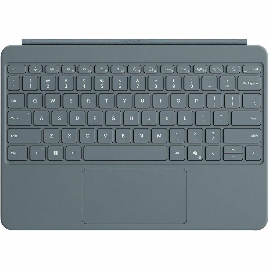 Microsoft Surface Pro 12-inch Keyboard - Ocean (English) - Full-size - CoPilot, Snipping, Lock, Microphone Mute, Windows Key, Media Control, Screen Brightness Hot Key(s) - English (Canada) - Tablet PC - TouchPad - Alcantara - Mechanical Keyswitch - Ocean