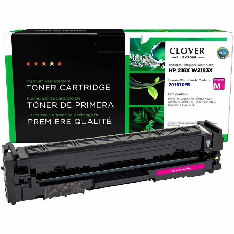 CLOVER IMAGING REMAN HP 218X W2183X MAGENTA TONER CARTRIDGE HIGH YIELD REUSED OE