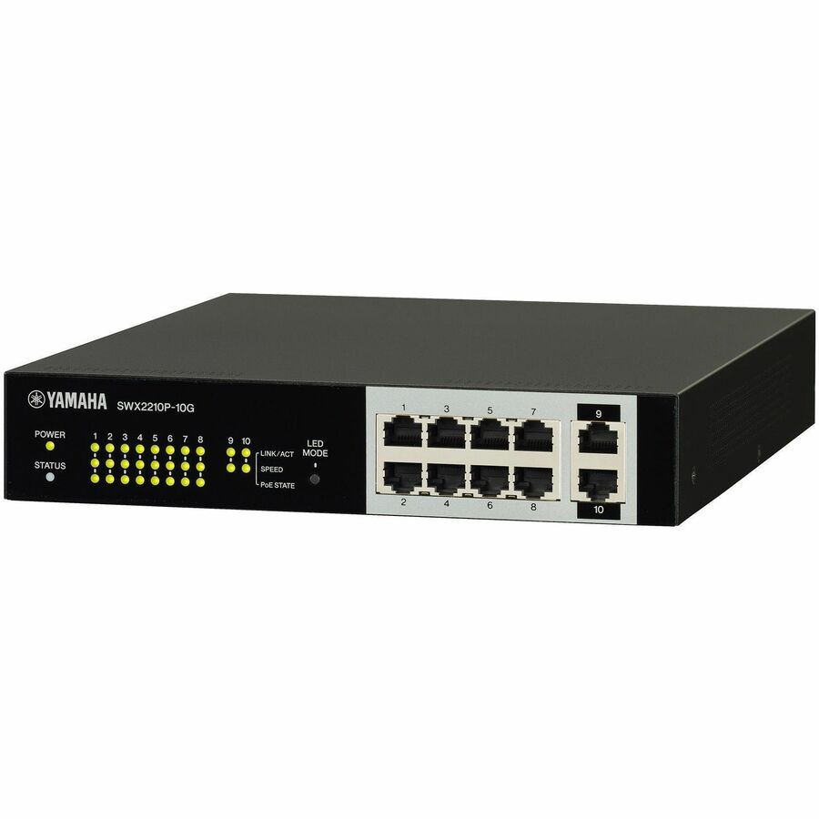 10-PORT, L2 124W POE NETWORK SWITCH WITH 8 POE PORTS; 1/2RU