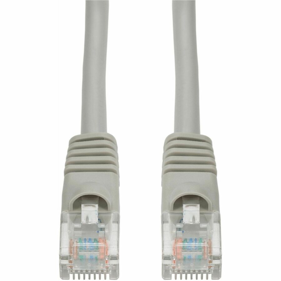 25-PACK 7FT GRAY CAT 6A PVC ETHERNET CABLE SNAGLESS BUBBLE BOOT RJ-45 M/M BULK B