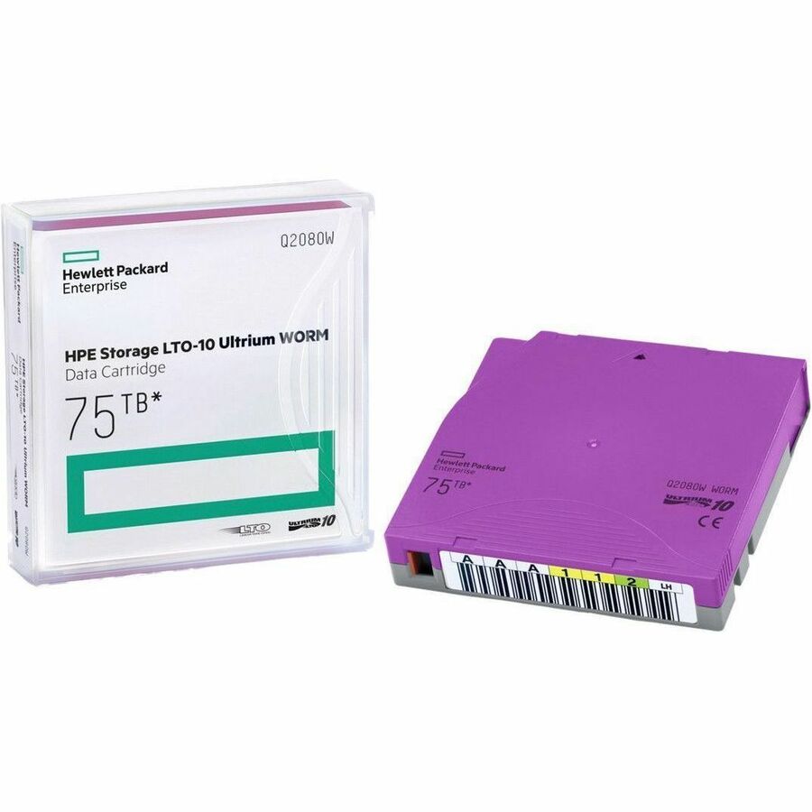 HPE LTO-10 75TB WORM CUST LBL 20 CRTG