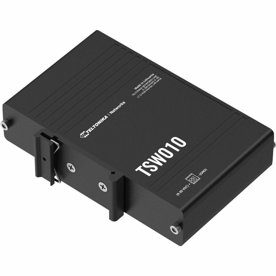 TSW010 SWITCH 5 10/100 PORTS, PLUG AND PLAY, INTEGRATED DIN RAIL BRACKET AND SUR