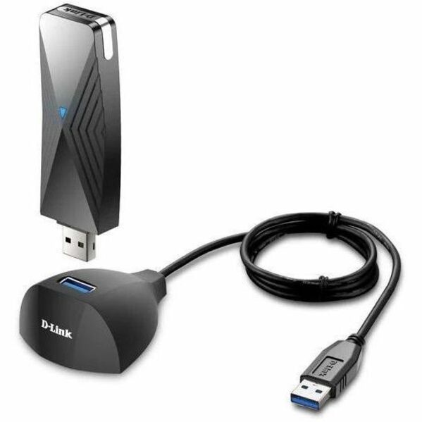 D-Link DWA-X1850-B1 IEEE 802.11a/n/ac/ax Dual Band Wi-Fi Adapter for Desktop Computer, Notebook - USB 3.2 Gen 1 - 1.17 Gbit/s - 2.40 GHz ISM - 5 GHz UNII - Compact