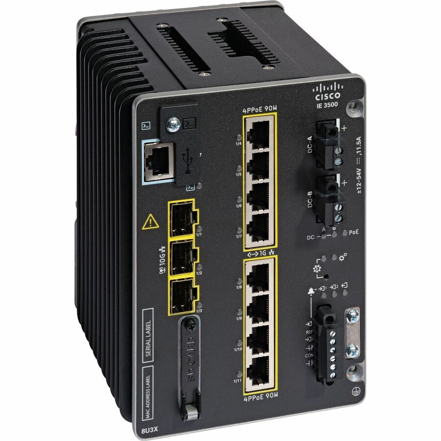 CISCO IE3500 W/ 8 GE COPPER (4PPOE) & 3 10G SFP, MOD, NE
