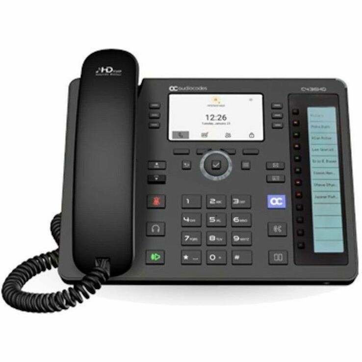 TEAMS C436HD IP-PHONE POE GBE WITH AN EXTERNAL POWER SUPPLY BLACK