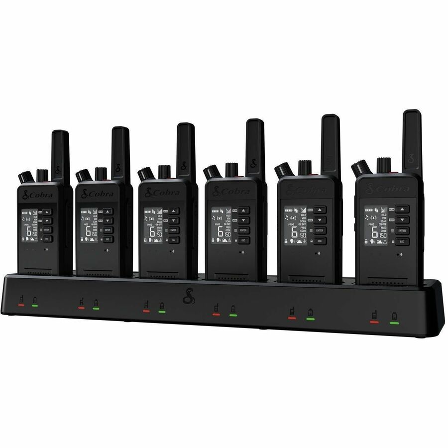 COBRA PERFORMA 450 LICENSED ANALOG RADIO 6-PACK WITH LCD SCREEN, 6 CHANNELS, DOC