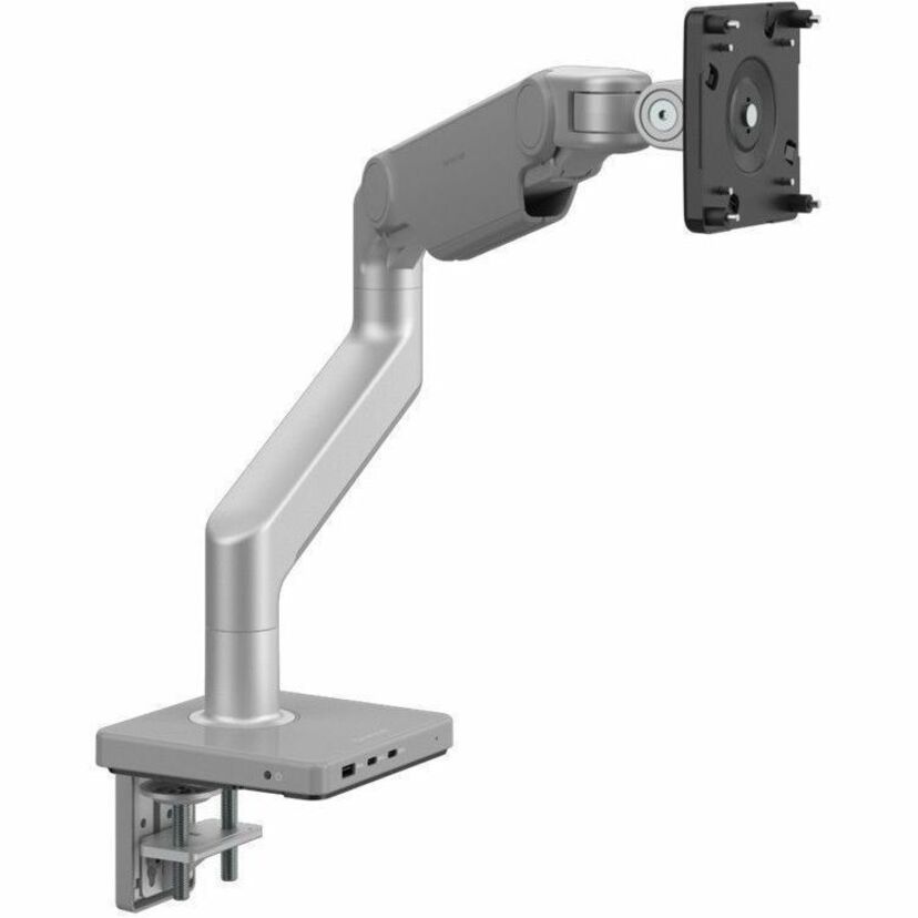 M10 MONITOR ARM WITH M/CONNECT 3 DATA HUB, CLAMP MOUNT, ANGLED/DYNAMIC LINK, SIL