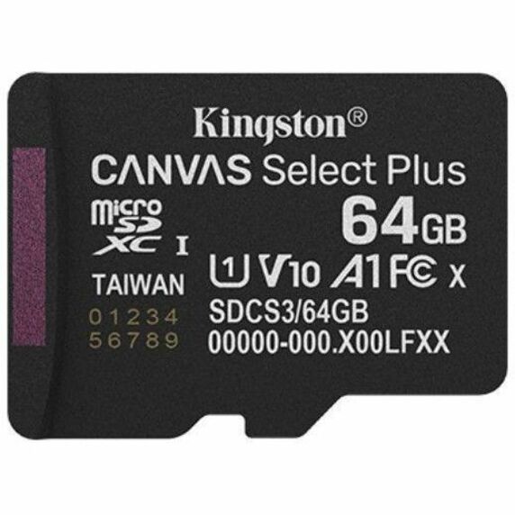 64GB MICSDXC CANVAS SELECT PLUS GEN3 100R A1 SINGLE PACK W/O ADP