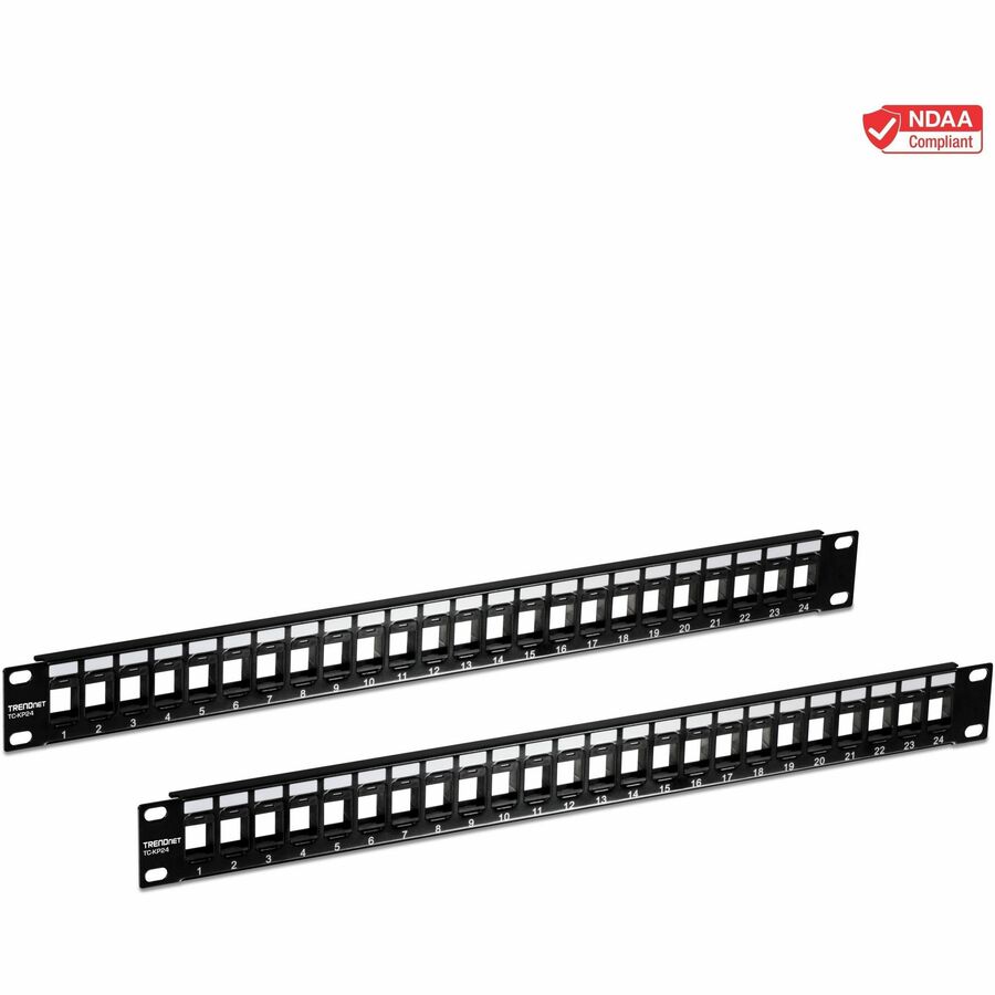 2-PACK 24-PORT BLANK KEYSTONE 1U PATCH PANEL