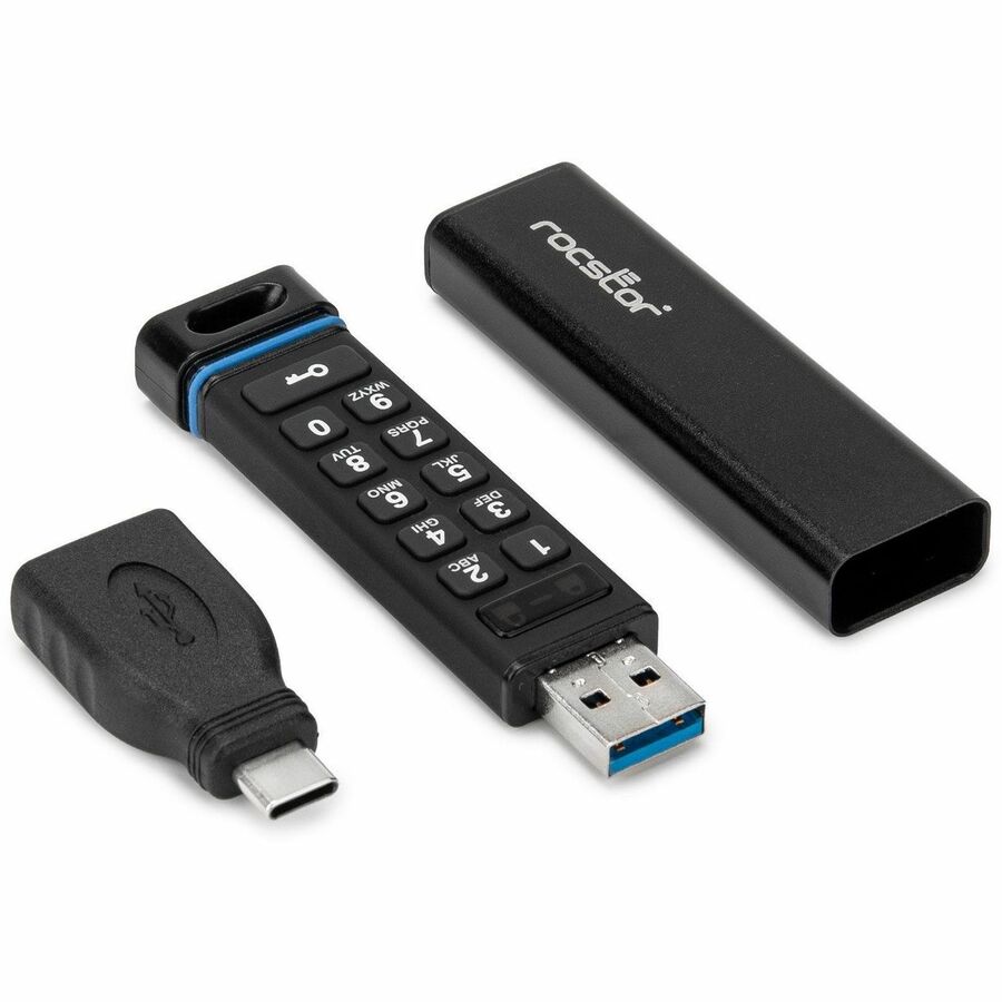 DATASECURE FX5 128GB ENCRYPTED USB FLASH DRIVE - FIPS 140-2 LEVEL 3 -KEYPAD AUTH