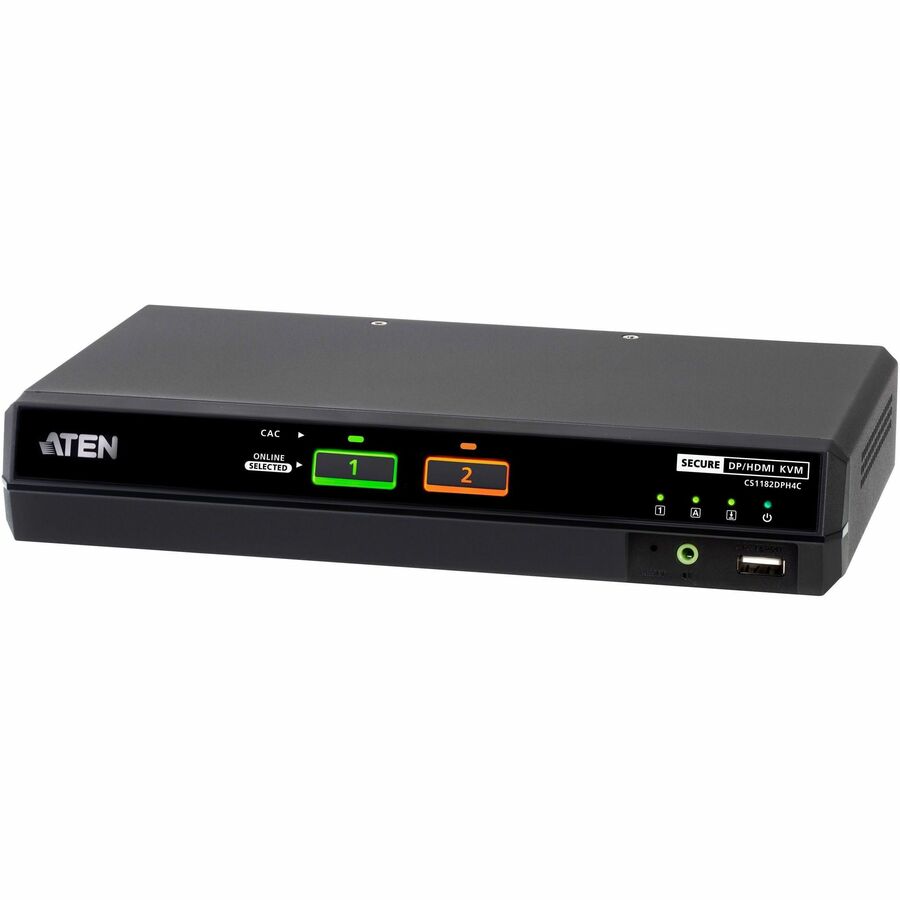 2-PORT SINGLE DISPLAY UNIVERSAL SECURE KVM PP4.0 (HDMI / DISPLAYPORT) WITH CAC S