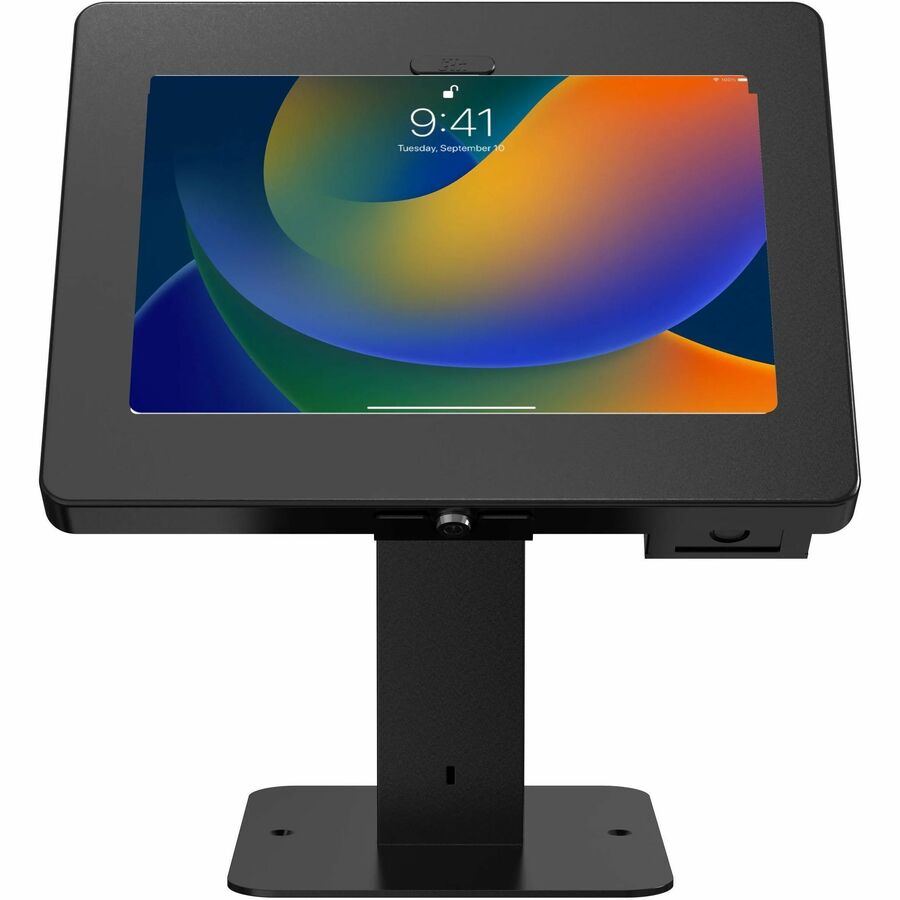 SLEEK ROTATING DESK MOUNT WITH SECURITY ENCLOSURE AND INTEGRATED HONEYWELL 2D SC
