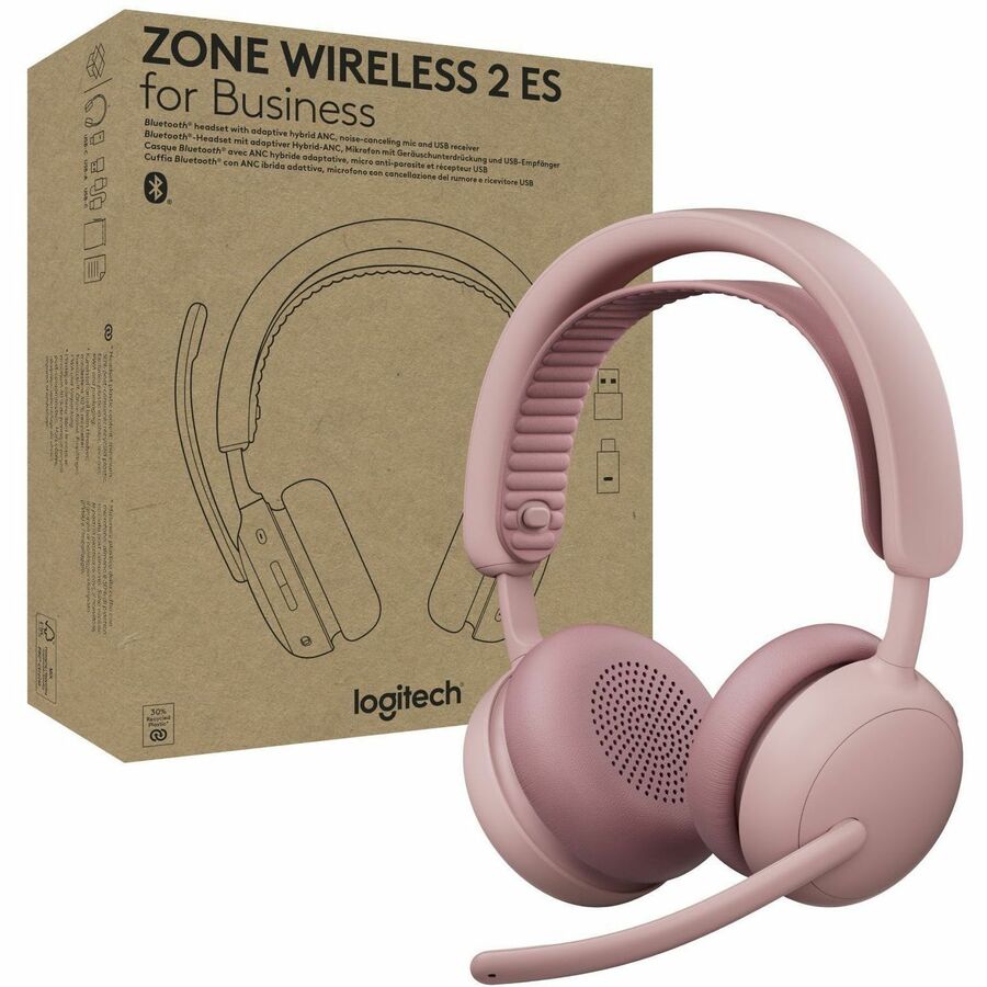 ZONE WIRELESS 2 ES HEADSET FOR BUSINESS, TEAMS, ANC (USB-A/C) - ROSE