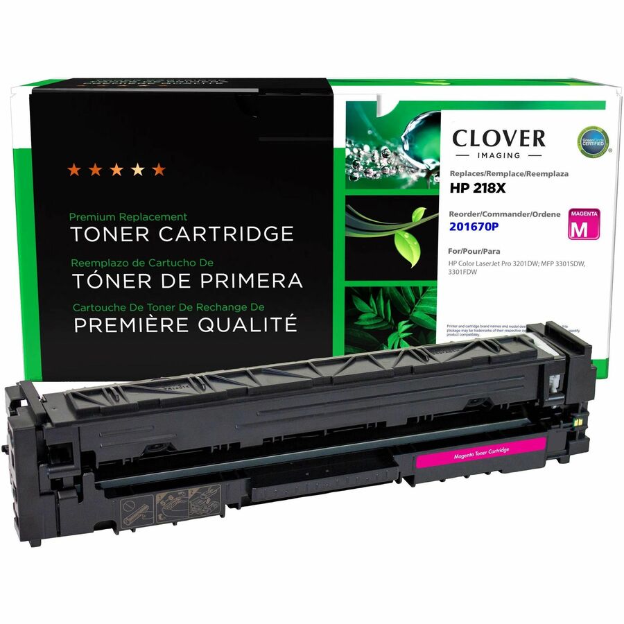 CLOVER IMAGING REMAN HP 218X W2183X MAGENTA TONER CARTRIDGE HIGH YIELD NEW CHIP