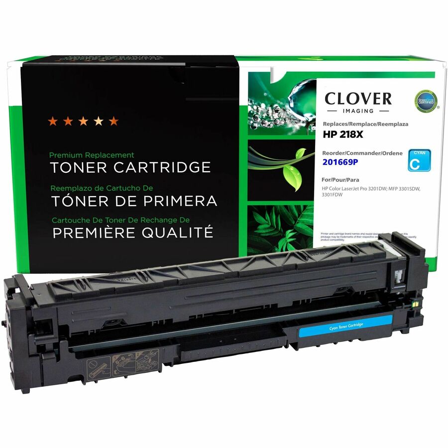 CLOVER IMAGING REMAN HP 218X W2181X CYAN TONER CARTRIDGE HIGH YIELD NEW CHIP