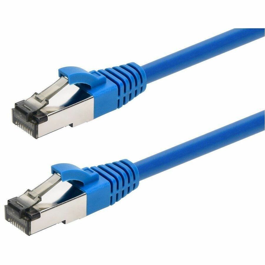 MONOPRICE CAT8 10FT BLUE PATCH CABLE DOUBLE SHIELDED (S/FTP) 28AWG 2GHZ 40G PURE