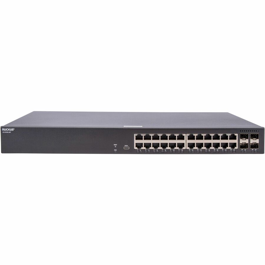 RUCKUS ICX 8100 1RU SWITCH, 24 10/100/1000 MBPS POE+ 802.3AT, 30W CLASS 4 PORTS,