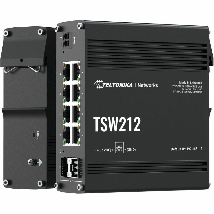 TSW212 L2 MANAGED SWITCH 8 GBE, 2 SFP PORTS, PROFINET CLASS B CONFORMANCE