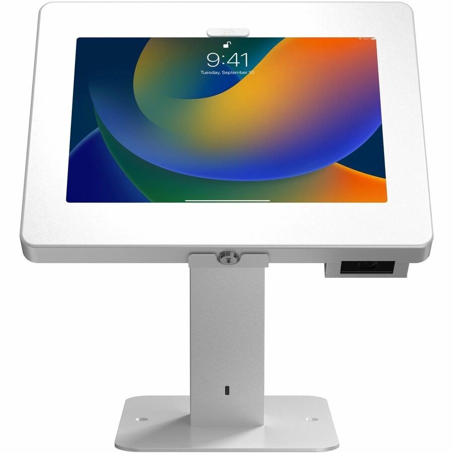 SLEEK ROTATING DESK MOUNT WITH SECURITY ENCLOSURE AND INTEGRATED HONEYWELL 2D SC