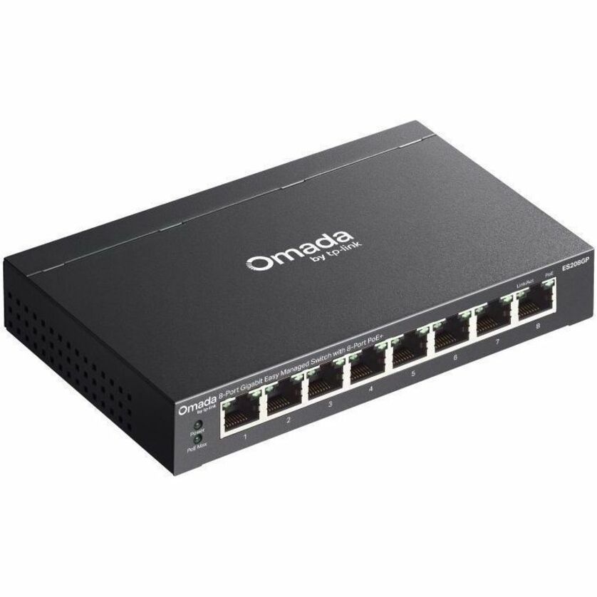 OMADA 8-PORT GIGABIT EASY MANAGED SWITCH WITH 8-PORT POE+ PORT: 8 GIGABIT POE+ P
