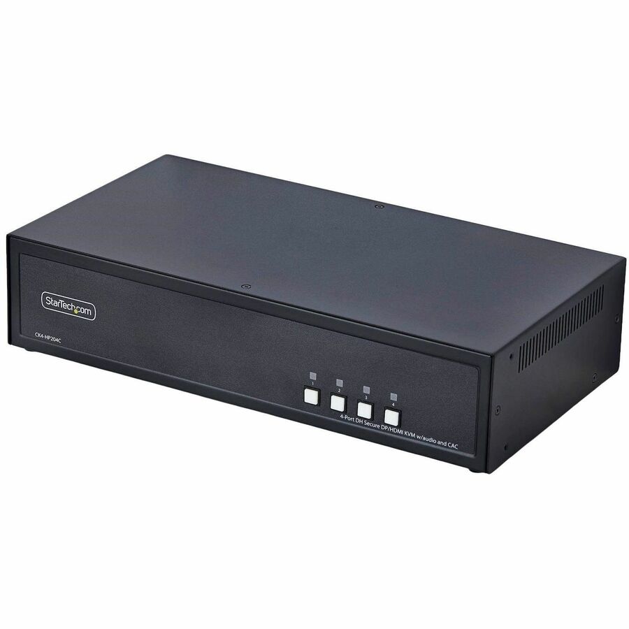 SECURE 4-PORT DUAL-MONITOR KVM SWITCH, HDMI OR DISPLAYPORT, 4K 60HZ, NIAP 4.0 DE