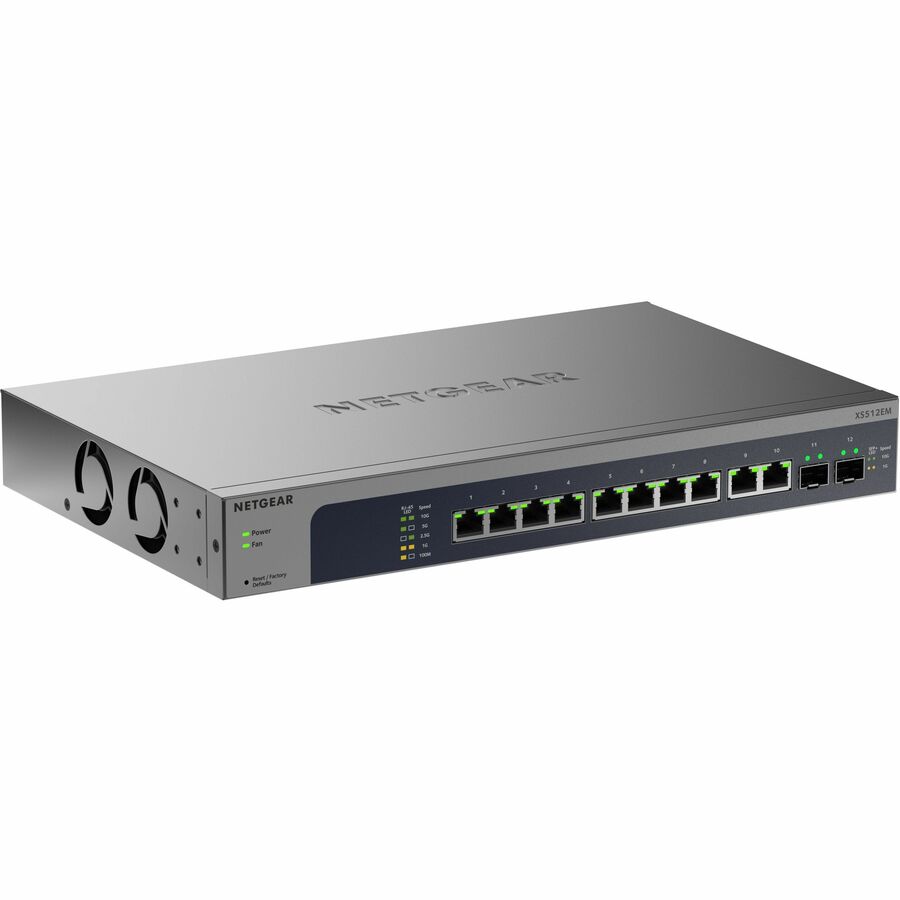 12-PORT 10-GIGABIT/MULTI-GIGABIT ETHERNET EASY SMART MANAGED SWITCH WITH 4 DEDIC