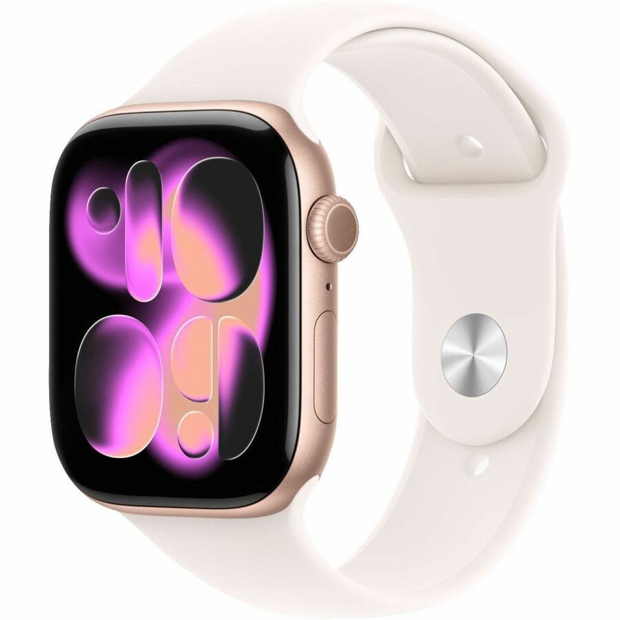 APPLE WATCH SERIES 11 GPS 42MM ROSE GOLD ALUMINUM CASE WITH LIGHT BLUSH SPORT BA