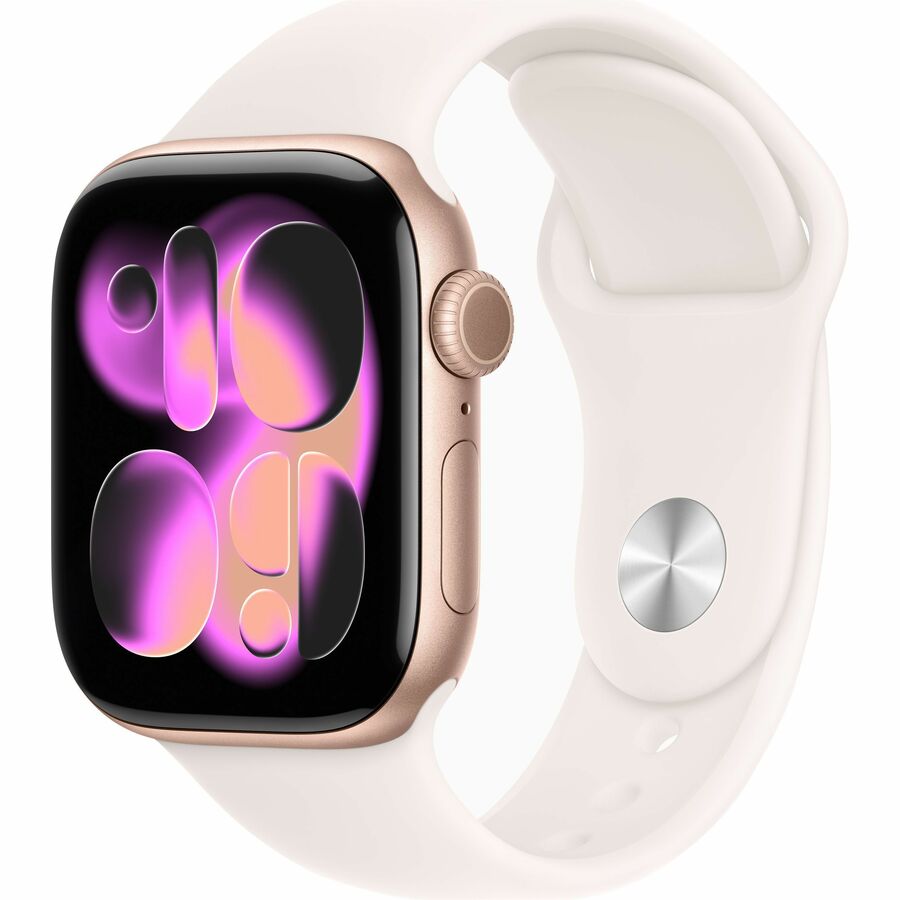 APPLE WATCH SERIES 11 GPS 46MM ROSE GOLD ALUMINUM CASE WITH LIGHT BLUSH SPORT BA