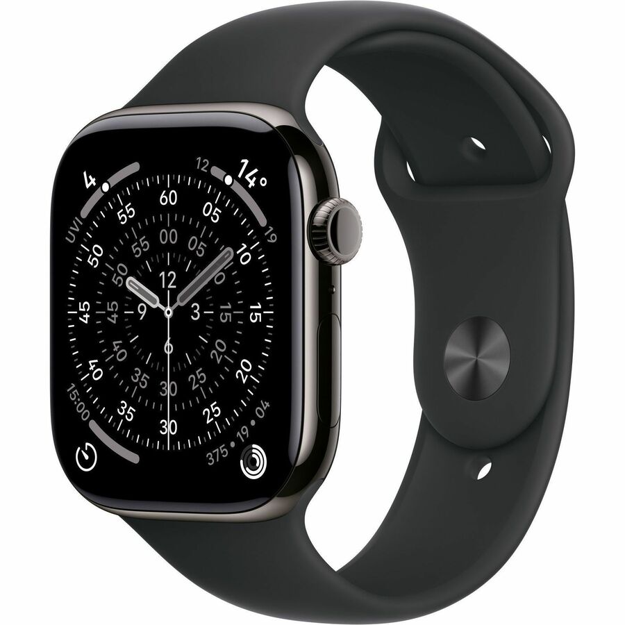 APPLE WATCH SERIES 11 GPS + CELLULAR 46MM SLATE TITANIUM CASE WITH BLACK SPORT B