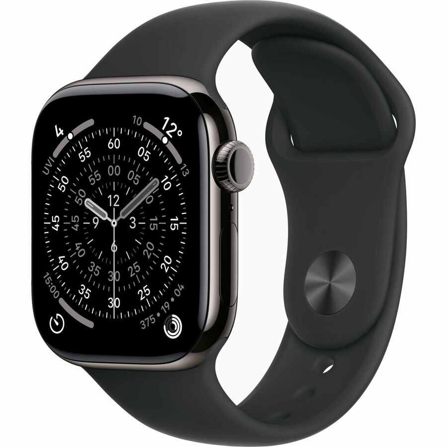 APPLE WATCH SERIES 11 GPS + CELLULAR 42MM SLATE TITANIUM CASE WITH BLACK SPORT B