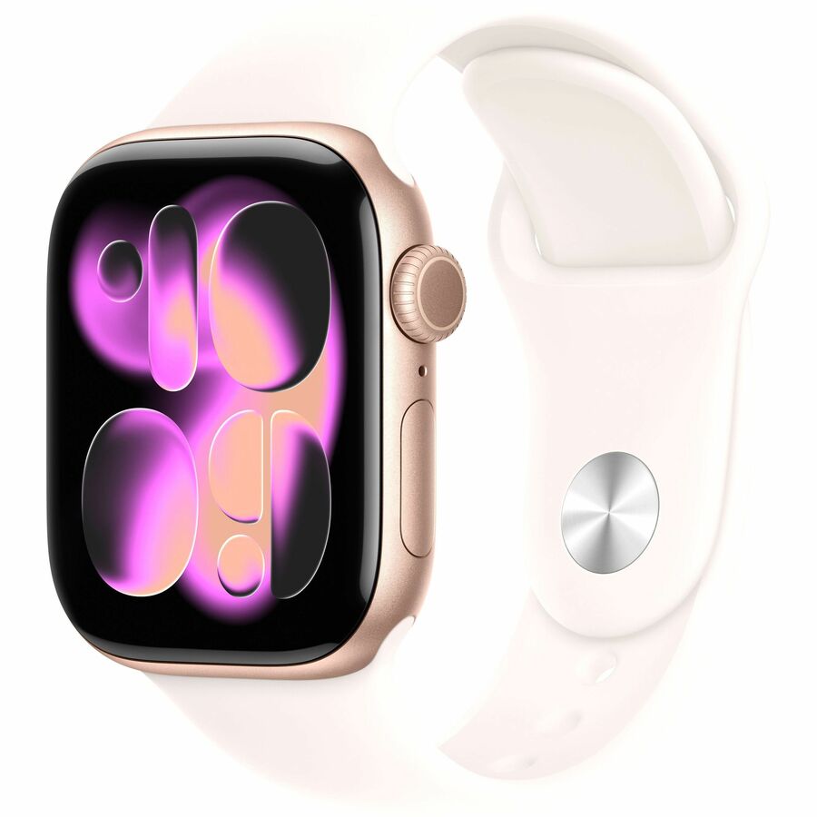 APPLE WATCH SERIES 11 GPS + CELLULAR 42MM ROSE GOLD ALUMINUM CASE WITH LIGHT BLU