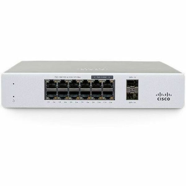 MERAKI MS130-12X CLOUD MGD. 8GE + 4X(2.5GE) 240W POE SWITCH