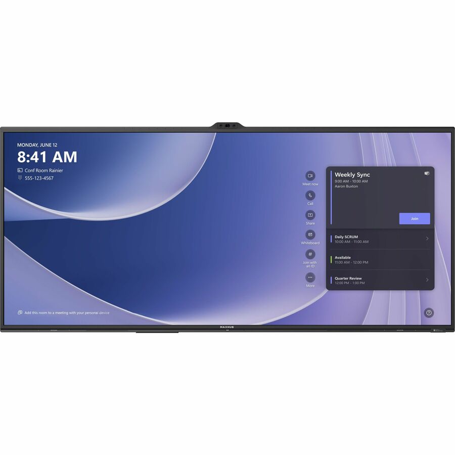 MAXHUB XBOARD V7 SERIES 92IN FOR MICROSOFT TEAMS ROOMS, 5K TOUCH DISPLAY, TRIPLE