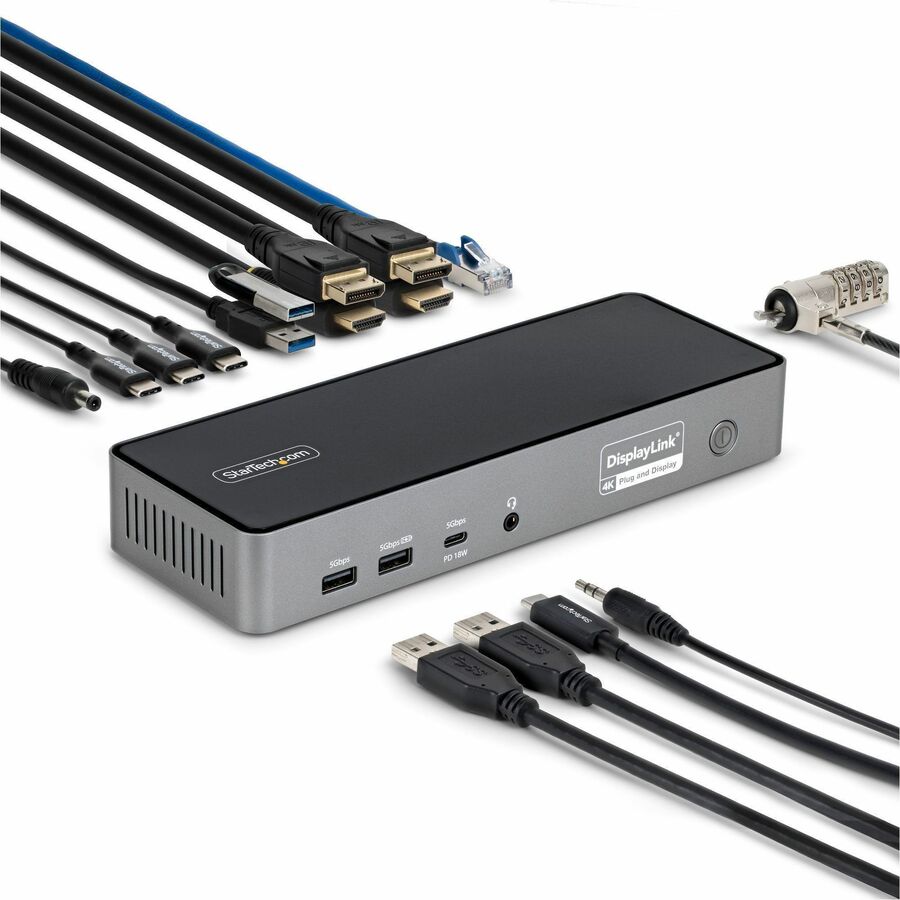 TRIPLE-MONITOR USB-C DOCKING STATION, 140W LAPTOP CHARGING DOCK FOR MACBOOK PRO