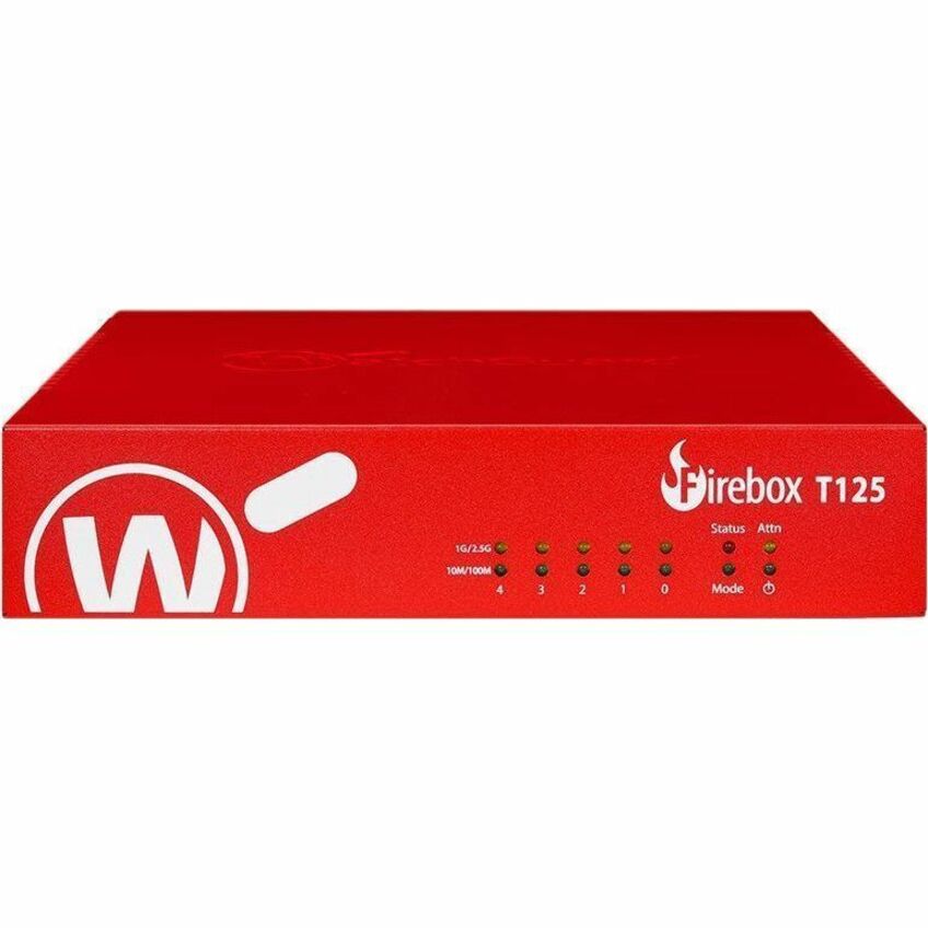 WATCHGUARD FIREBOX T125 APPLIANCE ONLY - 1RU - WIRED - GIGABIT ETHERNET - MT7988