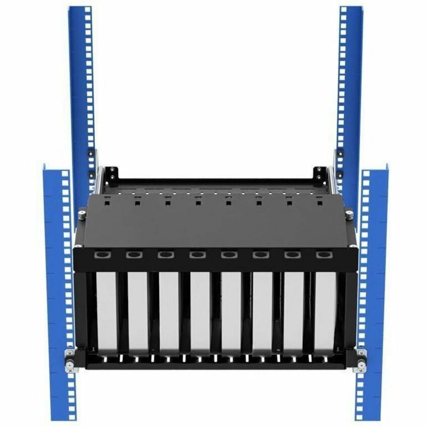 8-UNIT APPLE MAC MINI FACE PLATE/BRACKET SET FOR MODULAR SHELF (2010-2023)