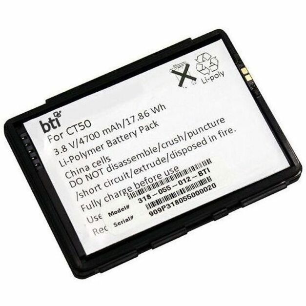 BTI 318-055-012-BTI 3.8V 4700MAH 17.86WH LI-ION SCANNER BATTERY FOR HONEYWELL
