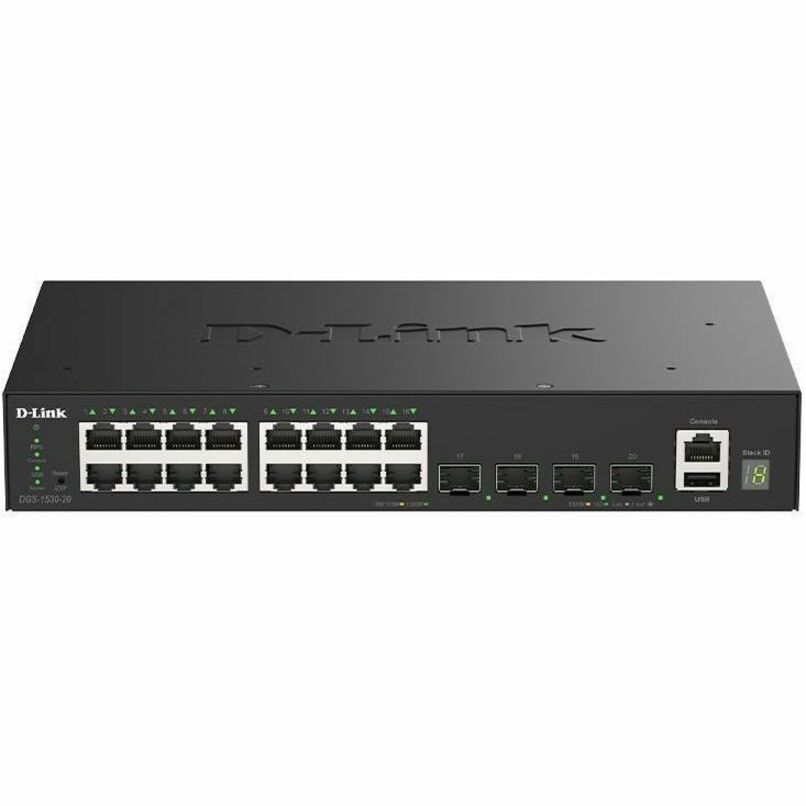 16 X 1G RJ45 + 4X10G STCKBL